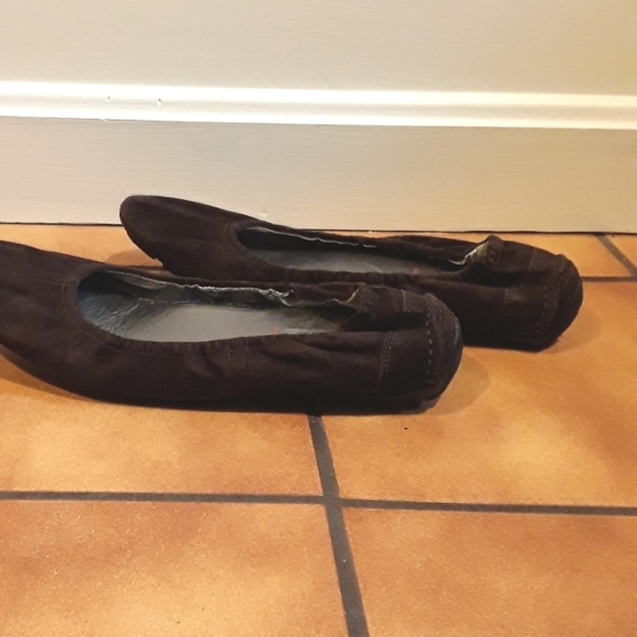 PRADA brown suede ballerina flats 38 - Picture 3 of 6